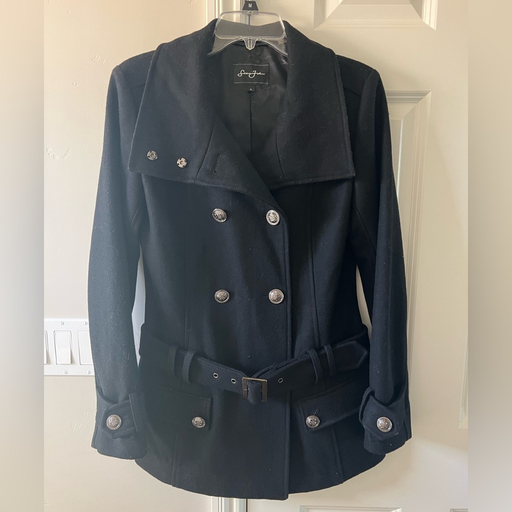 Sean John Women’s Black Peacoat
